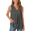 image:imageBestbee Womens 2026 Summer Tank Tops Dressy Casual Sleeveless Chiffon Blouses V Neck Tunics Cute Business Work ShirtsPolka Dots Black
