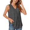 image:imageBestbee Womens 2026 Summer Tank Tops Dressy Casual Sleeveless Chiffon Blouses V Neck Tunics Cute Business Work ShirtsPolka Dots Black