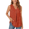 image:imageBestbee Womens 2026 Summer Tank Tops Dressy Casual Sleeveless Chiffon Blouses V Neck Tunics Cute Business Work ShirtsPolka Dots Red