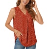 image:imageBestbee Womens 2026 Summer Tank Tops Dressy Casual Sleeveless Chiffon Blouses V Neck Tunics Cute Business Work ShirtsPolka Dots Red