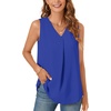 image:imageBestbee Womens 2026 Summer Tank Tops Dressy Casual Sleeveless Chiffon Blouses V Neck Tunics Cute Business Work ShirtsRoyal Blue