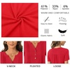 image:imageBestbee Womens Summer Tops Short Sleeve Tunics Dressy Casual Blouses Henley Neck ButtonDown ShirtsGraypurple Flower