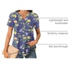 image:imageBestbee Womens Summer Tops Short Sleeve Tunics Dressy Casual Blouses Henley Neck ButtonDown ShirtsLily Navy