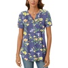 image:imageBestbee Womens Summer Tops Short Sleeve Tunics Dressy Casual Blouses Henley Neck ButtonDown ShirtsLily Navy