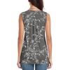 image:imageBestbee Womens Tank Tops Dressy Casual Summer Blouses Business Shirts V Neck Sleeveless Tunic TopsBlack White Flower