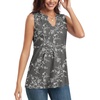 image:imageBestbee Womens Tank Tops Dressy Casual Summer Blouses Business Shirts V Neck Sleeveless Tunic TopsBlack White Flower