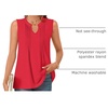 image:imageBestbee Womens Tank Tops Dressy Casual Summer Blouses Business Shirts V Neck Sleeveless Tunic TopsRed