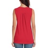 image:imageBestbee Womens Tank Tops Dressy Casual Summer Blouses Business Shirts V Neck Sleeveless Tunic TopsRed