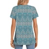 image:imageWomens 2025 Summer Tops Plus Size Tunics Casual Short Sleeve Shirts Loose Fit BlousesBluekhaki