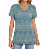 image:imageWomens 2025 Summer Tops Plus Size Tunics Casual Short Sleeve Shirts Loose Fit BlousesBluekhaki