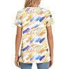 image:imageWomens 2025 Summer Tops Plus Size Tunics Casual Short Sleeve Shirts Loose Fit BlousesColorful Watercolor Pen