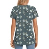 image:imageWomens 2025 Summer Tops Plus Size Tunics Casual Short Sleeve Shirts Loose Fit BlousesGreen Begonia Fl