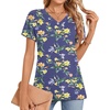 image:imageWomens 2025 Summer Tops Plus Size Tunics Casual Short Sleeve Shirts Loose Fit BlousesLily Navy