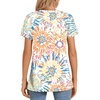 image:imageWomens 2025 Summer Tops Plus Size Tunics Casual Short Sleeve Shirts Loose Fit BlousesMulticolor Fireworks