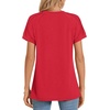 image:imageWomens 2025 Summer Tops Plus Size Tunics Casual Short Sleeve Shirts Loose Fit BlousesRed