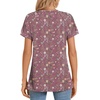 image:imageWomens 2025 Summer Tops Plus Size Tunics Casual Short Sleeve Shirts Loose Fit BlousesRose Red Flowers