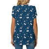 image:imageWomens Chiffon Blouses Dressy Casual Tops Summer Tunics V Neck Business Short Sleeve ShirtsV Neck Blue Butterfly