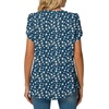 image:imageWomens Chiffon Blouses Dressy Casual Tops Summer Tunics V Neck Business Short Sleeve ShirtsV Neck Bluewhite Daisy