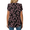 image:imageWomens Chiffon Blouses Dressy Casual Tops Summer Tunics V Neck Business Short Sleeve ShirtsV Neck Gypsophila Black