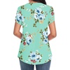 image:imageWomens Dressy Chiffon Blouses V Neck Tops Tee 2025 Summer Shirts Petal Short Sleeve Casual TShirtsPetal SleeveMint Green