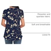 image:imageWomens Dressy Chiffon Blouses V Neck Tops Tee 2025 Summer Shirts Petal Short Sleeve Casual TShirtsPetal SleeveNavy Blue Winter Fl