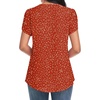 image:imageWomens Dressy Chiffon Blouses V Neck Tops Tee 2025 Summer Shirts Petal Short Sleeve Casual TShirtsPetal SleevePolka Dots Red