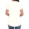 image:imageWomens Dressy Chiffon Blouses V Neck Tops Tee 2025 Summer Shirts Petal Short Sleeve Casual TShirtsPetal SleeveWhite