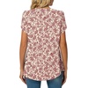 image:imageWomens Plus Size Tops Dressy Casual Summer Chiffon Blouses Short Sleeve Dress Shirts Business Loose Fit TunicsCrewneck Red Flower White