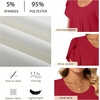 image:imageWomens Plus Size Tops Dressy Casual Summer Chiffon Blouses Short Sleeve Dress Shirts Business Loose Fit TunicsCrewneck Red Flower White