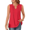 image:imageBestbee Womens Tank Tops Dressy Casual Summer Blouses Business Shirts V Neck Sleeveless Tunic TopsRed