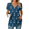 V Neck Blue Butterfly
