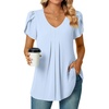 V Neck Light Blue