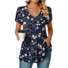 V Neck Navy Blue Winter Fl
