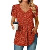 V Neck Polka Dots Red
