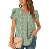 Petal Sleeve/Green Flowers