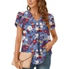 Petal Sleeve/Mixed Blue Red-flower