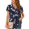 Petal Sleeve/Navy Blue Winter Fl