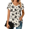 Crewneck Black Floral Beige