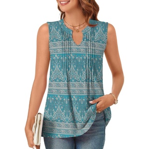 image:imageBestbee Womens Tank Tops Dressy Casual Summer Blouses Business Shirts V Neck Sleeveless Tunic TopsBluekhaki