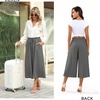 image:imageBestbee Capri Pants for Women Wide Leg Palazzo Cropped Pant Gaucho Capris  Dressy Casual Summer Outfits Culottes Boho Gauchos with PocketsCapri Ash Gray