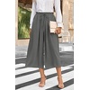 image:imageBestbee Capri Pants for Women Wide Leg Palazzo Cropped Pant Gaucho Capris  Dressy Casual Summer Outfits Culottes Boho Gauchos with PocketsCapri Ash Gray