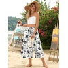 image:imageBestbee Capri Pants for Women Wide Leg Palazzo Cropped Pant Gaucho Capris  Dressy Casual Summer Outfits Culottes Boho Gauchos with PocketsCapri Black Floralwhite