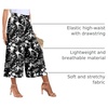 image:imageBestbee Capri Pants for Women Wide Leg Palazzo Cropped Pant Gaucho Capris  Dressy Casual Summer Outfits Culottes Boho Gauchos with PocketsCapri Black Campanula