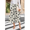 image:imageBestbee Capri Pants for Women Wide Leg Palazzo Cropped Pant Gaucho Capris  Dressy Casual Summer Outfits Culottes Boho Gauchos with PocketsCapri Black Floral Beige