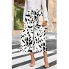 image:imageBestbee Capri Pants for Women Wide Leg Palazzo Cropped Pant Gaucho Capris  Dressy Casual Summer Outfits Culottes Boho Gauchos with PocketsCapri Black Leafwhite