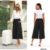 image:imageBestbee Capri Pants for Women Wide Leg Palazzo Cropped Pant Gaucho Capris  Dressy Casual Summer Outfits Culottes Boho Gauchos with PocketsCapri Black