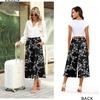 image:imageBestbee Capri Pants for Women Wide Leg Palazzo Cropped Pant Gaucho Capris  Dressy Casual Summer Outfits Culottes Boho Gauchos with PocketsCapri Blackwhite Flower