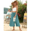 image:imageBestbee Capri Pants for Women Wide Leg Palazzo Cropped Pant Gaucho Capris  Dressy Casual Summer Outfits Culottes Boho Gauchos with PocketsCapri Blue