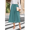 image:imageBestbee Capri Pants for Women Wide Leg Palazzo Cropped Pant Gaucho Capris  Dressy Casual Summer Outfits Culottes Boho Gauchos with PocketsCapri Blue