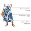 image:imageBestbee Capri Pants for Women Wide Leg Palazzo Cropped Pant Gaucho Capris  Dressy Casual Summer Outfits Culottes Boho Gauchos with PocketsCapri Blue Tie Dye